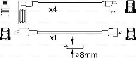 BOSCH 0 986 356 857 - Ignition Cable Kit autospares.lv