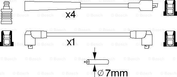 BOSCH 0 986 356 869 - Ignition Cable Kit autospares.lv