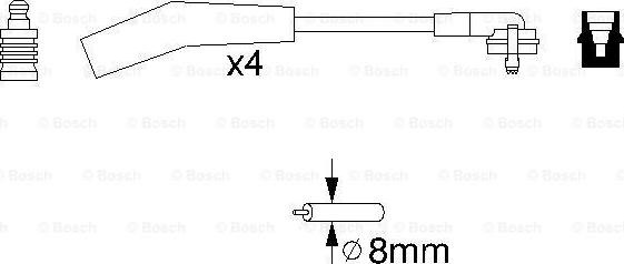 BOSCH 0 986 356 860 - Ignition Cable Kit autospares.lv