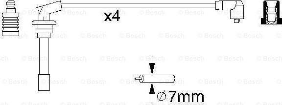 BOSCH 0 986 356 867 - Ignition Cable Kit autospares.lv