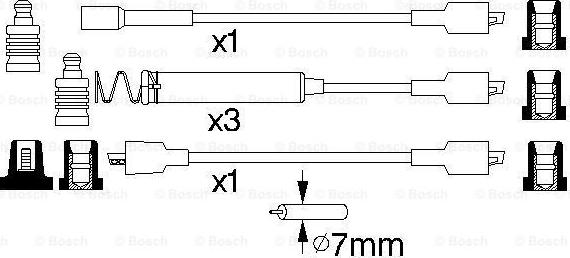 BOSCH 0 986 356 800 - Ignition Cable Kit autospares.lv