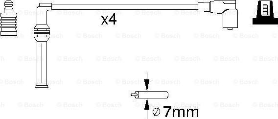 BOSCH 0 986 356 808 - Ignition Cable Kit autospares.lv