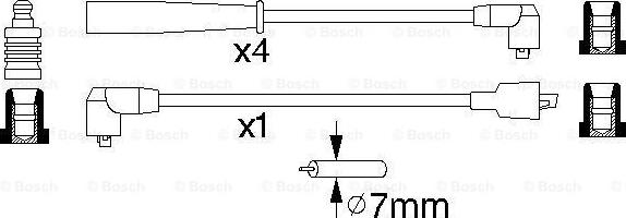 BOSCH 0 986 356 807 - Ignition Cable Kit autospares.lv