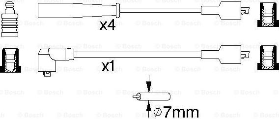 BOSCH 0 986 356 815 - Ignition Cable Kit autospares.lv