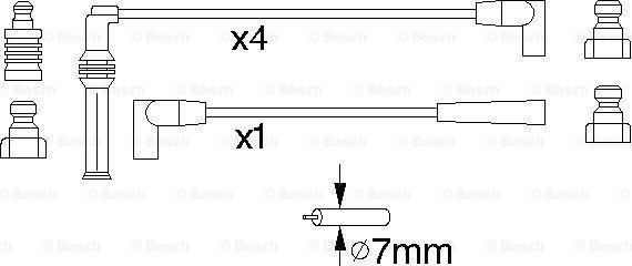 BOSCH 0 986 356 884 - Ignition Cable Kit autospares.lv