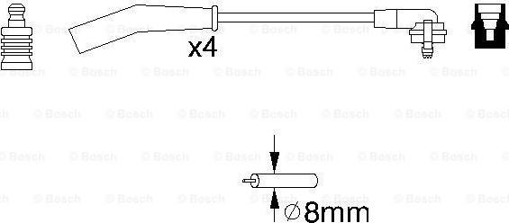 BOSCH 0 986 356 829 - Ignition Cable Kit autospares.lv