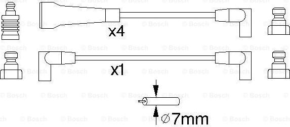BOSCH 0 986 356 824 - Ignition Cable Kit autospares.lv