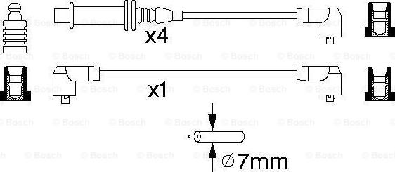 BOSCH 0 986 356 825 - Ignition Cable Kit autospares.lv