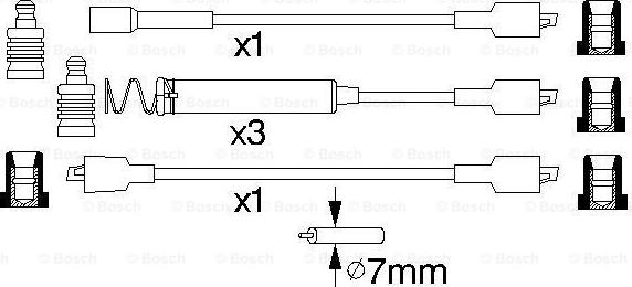 BOSCH 0 986 356 826 - Ignition Cable Kit autospares.lv