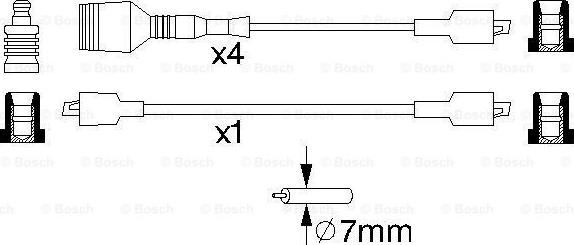 BOSCH 0 986 356 823 - Ignition Cable Kit autospares.lv