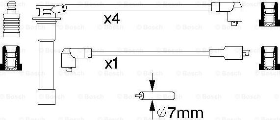 BOSCH 0 986 356 871 - Ignition Cable Kit autospares.lv