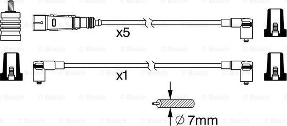 BOSCH 0 986 356 340 - Ignition Cable Kit autospares.lv