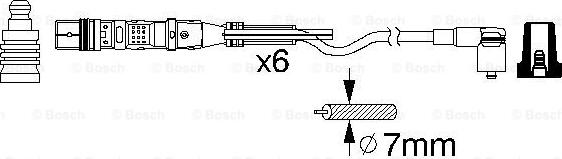 BOSCH 0 986 356 348 - Ignition Cable Kit autospares.lv