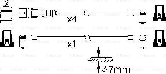 BOSCH 0 986 356 343 - Ignition Cable Kit autospares.lv