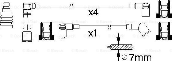 BOSCH 0 986 356 354 - Ignition Cable Kit autospares.lv