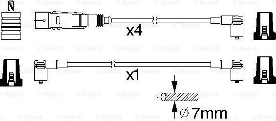 BOSCH 0 986 356 357 - Ignition Cable Kit autospares.lv