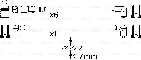 BOSCH 0 986 356 301 - Ignition Cable Kit autospares.lv