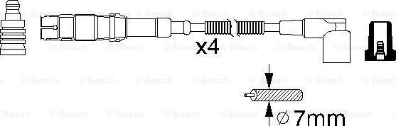 BOSCH 0 986 356 310 - Ignition Cable Kit autospares.lv