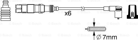 BOSCH 0 986 356 384 - Ignition Cable Kit autospares.lv