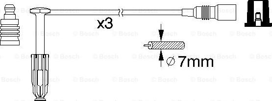 BOSCH 0 986 356 329 - Ignition Cable Kit autospares.lv