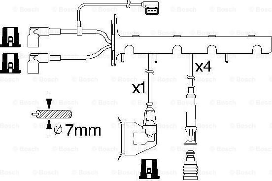 BOSCH 0 986 356 325 - Ignition Cable Kit autospares.lv