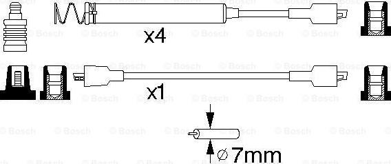 BOSCH 0 986 356 796 - Ignition Cable Kit autospares.lv