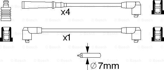 BOSCH 0 986 356 790 - Ignition Cable Kit autospares.lv
