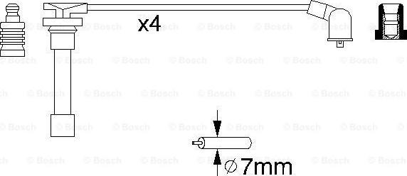 BOSCH 0 986 356 793 - Ignition Cable Kit autospares.lv
