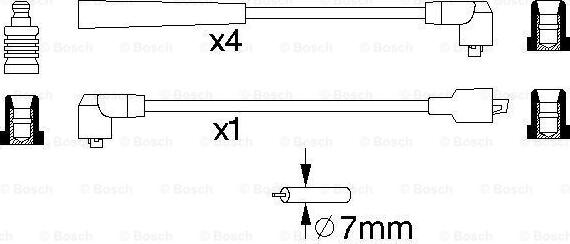 BOSCH 0 986 356 745 - Ignition Cable Kit autospares.lv