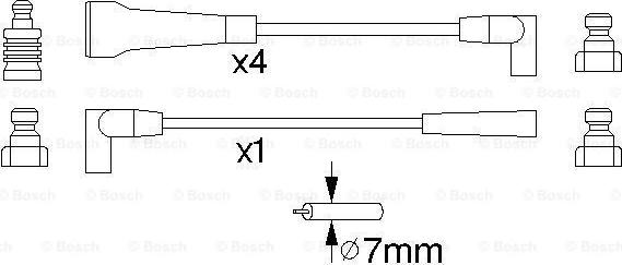 BOSCH 0 986 356 743 - Ignition Cable Kit autospares.lv