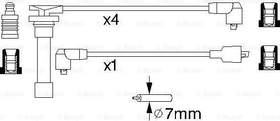 BOSCH 0 986 356 766 - Ignition Cable Kit autospares.lv