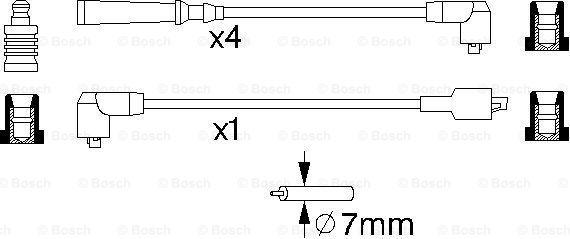 BOSCH 0 986 356 702 - Ignition Cable Kit autospares.lv