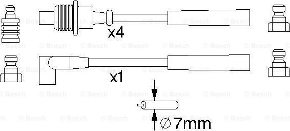 BOSCH 0 986 356 715 - Ignition Cable Kit autospares.lv