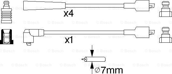 BOSCH 0 986 356 786 - Ignition Cable Kit autospares.lv