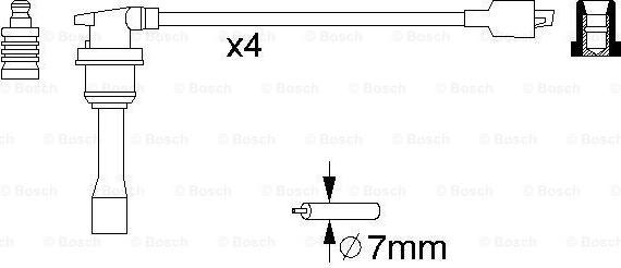 BOSCH 0 986 356 782 - Ignition Cable Kit autospares.lv
