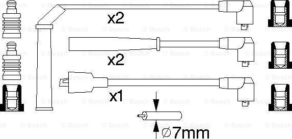 BOSCH 0 986 356 730 - Ignition Cable Kit autospares.lv