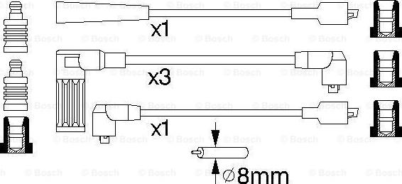 BOSCH 0 986 356 737 - Ignition Cable Kit autospares.lv