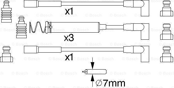 BOSCH 0 986 356 723 - Ignition Cable Kit autospares.lv