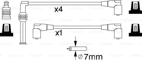 BOSCH 0 986 356 775 - Ignition Cable Kit autospares.lv