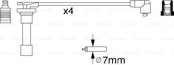 BOSCH 0 986 356 776 - Ignition Cable Kit autospares.lv