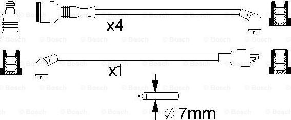 BOSCH 0 986 357 014 - Ignition Cable Kit autospares.lv