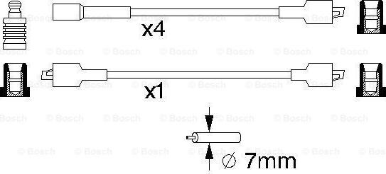 BOSCH 0 986 357 010 - Ignition Cable Kit autospares.lv