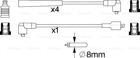 BOSCH 0 986 357 012 - Ignition Cable Kit autospares.lv