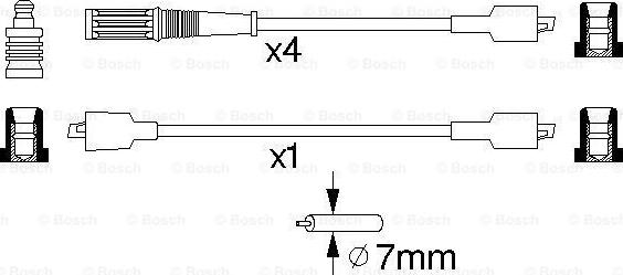 BOSCH 0 986 357 084 - Ignition Cable Kit autospares.lv