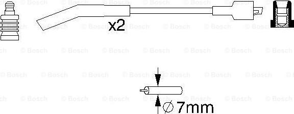 BOSCH 0 986 357 085 - Ignition Cable Kit autospares.lv