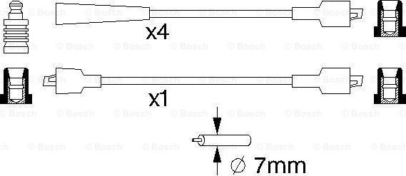 BOSCH 0 986 357 117 - Ignition Cable Kit autospares.lv