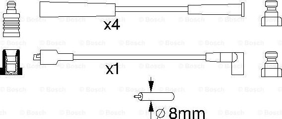 BOSCH 0 986 357 140 - Ignition Cable Kit autospares.lv