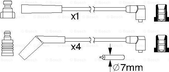 BOSCH 0 986 357 153 - Ignition Cable Kit autospares.lv