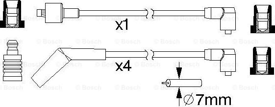 BOSCH 0 986 357 152 - Ignition Cable Kit autospares.lv