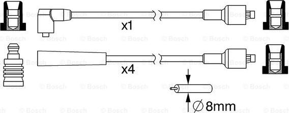 BOSCH 0 986 357 114 - Ignition Cable Kit autospares.lv